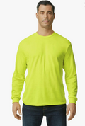 Custom Logo Yellow Long Sleeve Safety Shirt 100% Cotton