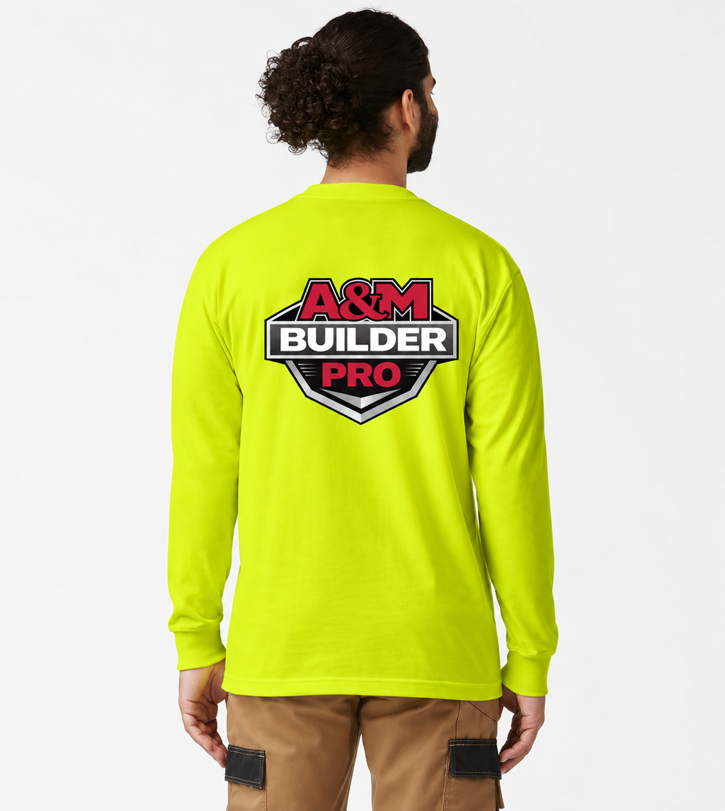 Custom Logo Yellow Long Sleeve Safety Shirt 100% Cotton